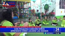 Profesora de inicial crea dinámica para que niños aprendan a lavarse las manos