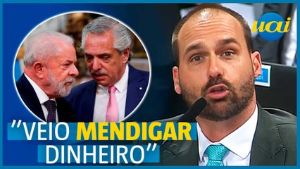 Eduardo Bolsonaro critica visita de presidente argentino ao Brasil