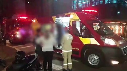 Motociclista fica ferida em acidente no Centro