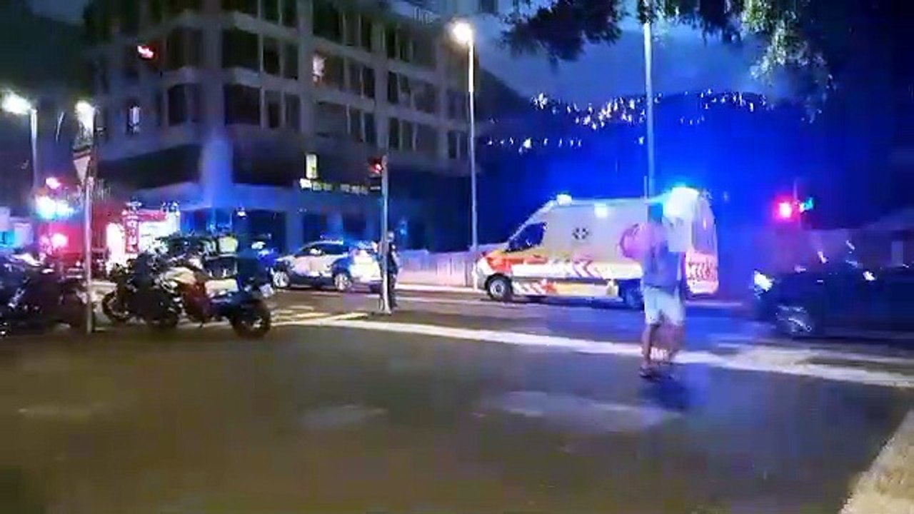 Incendio edificio la Rambla