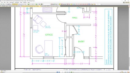 Calculating Areas and Perimeters in AutoCAD - Project 6 Floor Plan