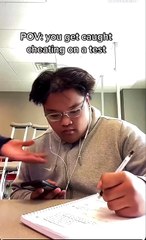 You caught cheating on test 