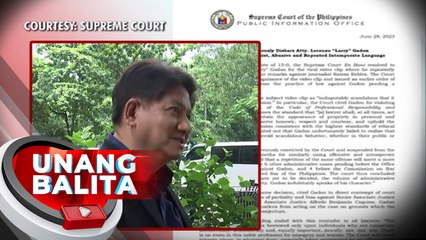 SC: Disbarred na si Lary Gadon dahil sa misogynistic, sexist, abusive, and repeated intemperate language | UB