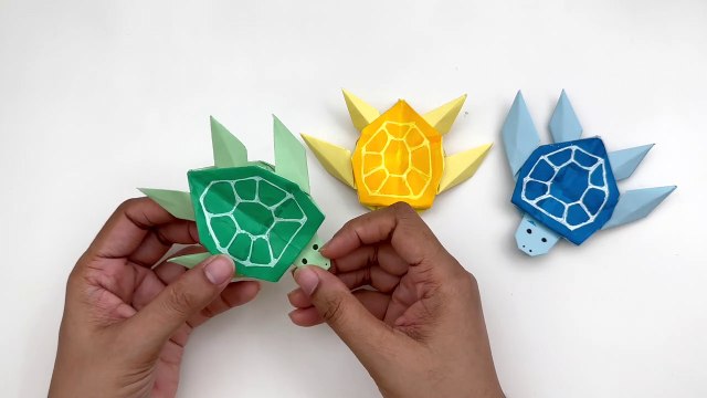 How To Make Easy Origami Paper Tortoise For Kids / Paper Craft / Paper Craft Easy / KIDS crafts