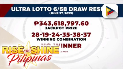 Higit P340M jackpot prize sa Ultra Lotto 6/58, hindi pa rin napapanalunan