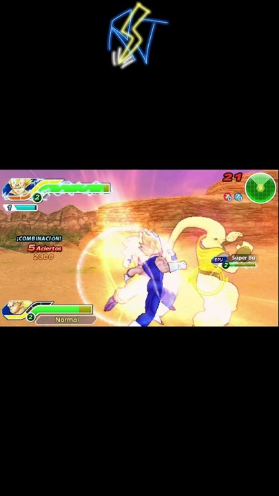 Dragon Ball Z: Tenkaichi Tag Team Español - Goku SS3 & Majin Vegeta VS Super Buu #2 RJ ANDA