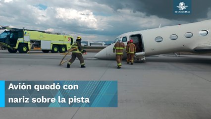 Aeronave de la fiscalía aterriza de emergencia en el AIFA