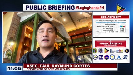 Panayam kay Department of Foreign Affairs Asec. Paul Raymund Cortes