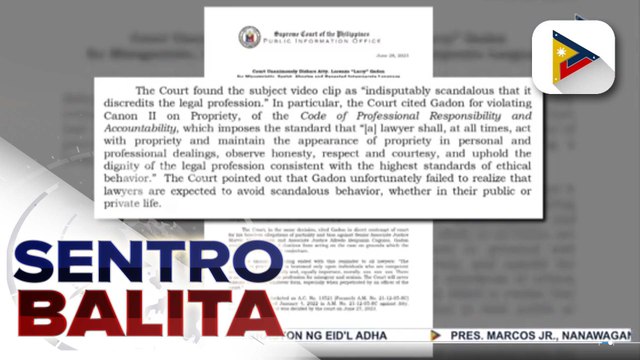 Anti-poverty czar Gadon, maghahain ng Motion for Reconsideration sa ipinataw na disbarment ng SC