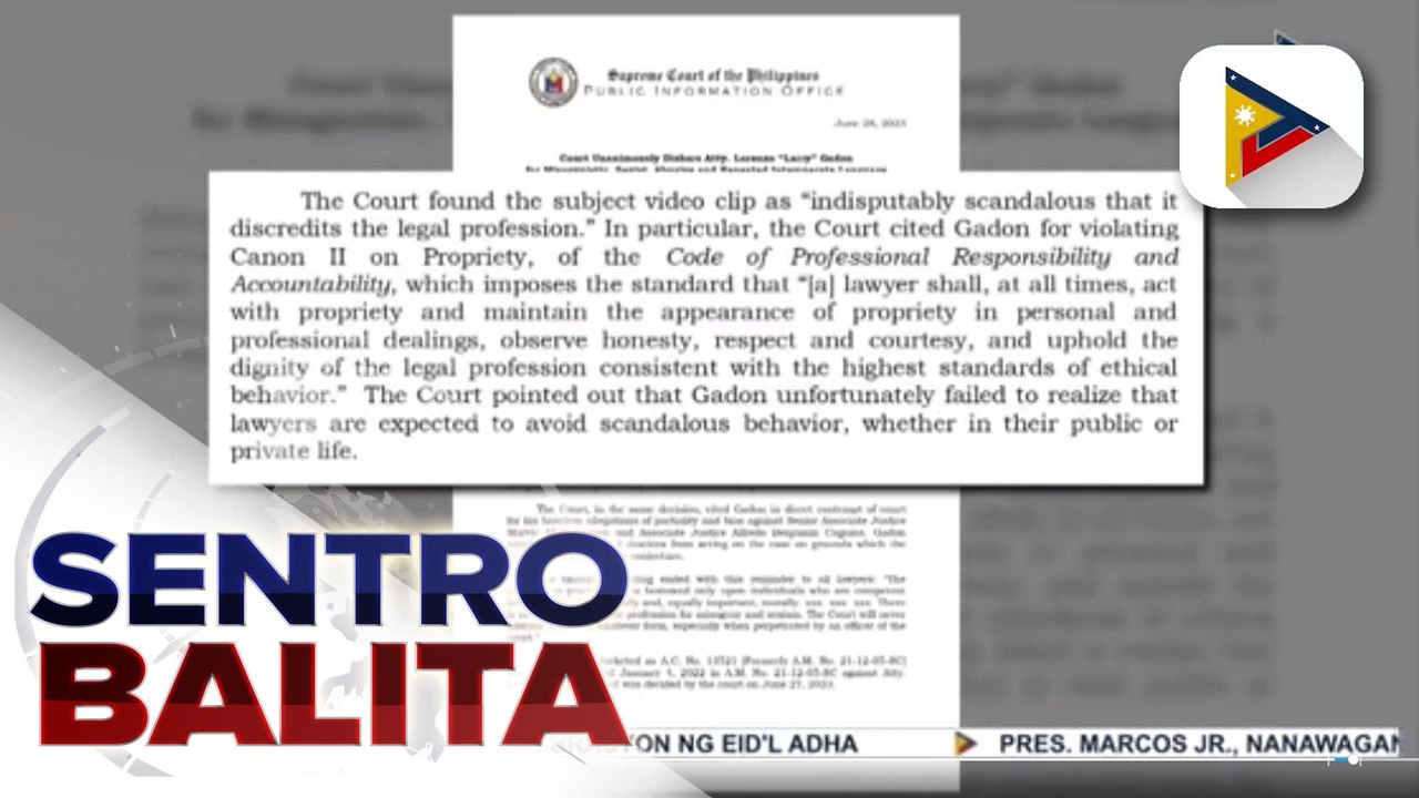 Anti-poverty czar Gadon, maghahain ng Motion for Reconsideration sa ipinataw na disbarment ng SC