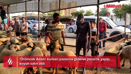 'Örümcek Adam' kurban pazarında