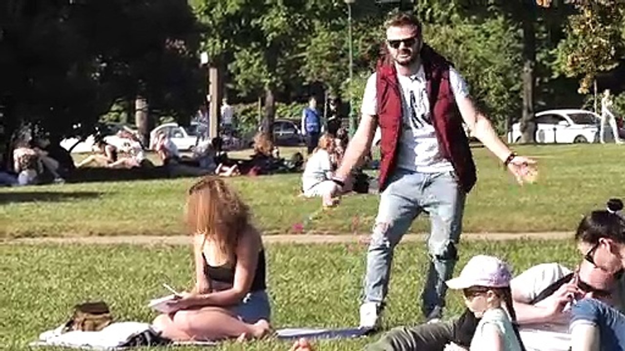 I tickle beautiful girls on the street PRANK _ The reaction of the guys 2023