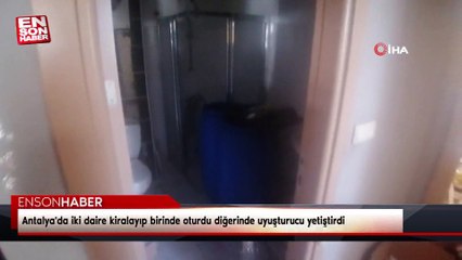 Antalya'da iki daire kiralayıp birinde oturdu diğerinde uyuşturucu yetiştirdi