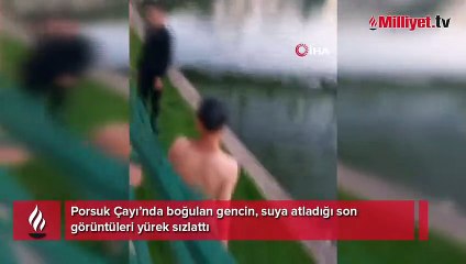 Porsuk Çayı’nda boğulan gencin, suya atladığı son görüntüleri yürek sızlattı
