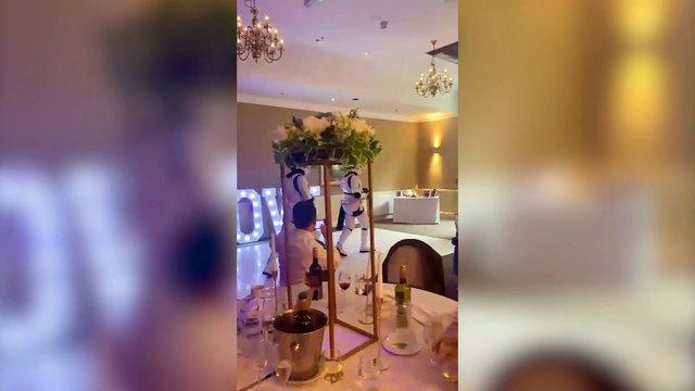Couple spend £20k on Star Wars-themed wedding and surprise guests with STORM TROOPERS