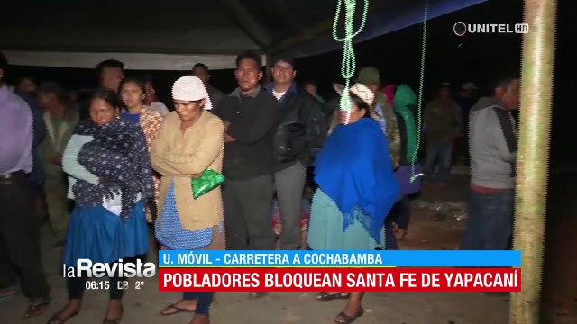 Carretera Santa Cruz – Cochabamba amanece bloqueada por vecinos de Santa Fe