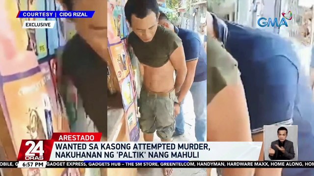 Wanted sa kasong attempted murder, nakuhanan ng 'paltik' nang mahuli | 24 Oras