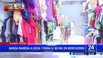 Puente Piedra: banda ingresa a tienda de ropa y roban S/80 mil en efectivo y mercadería