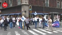 Policías protestan en el Zócalo de la CdMx; denuncian irregularidades en la caja de prestaciones