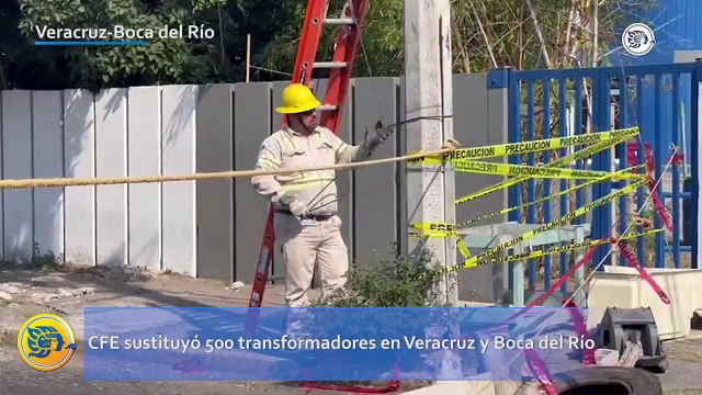 CFE sustituyó 500 transformadores en Veracruz y Boca del Río