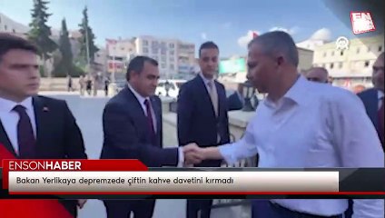 Bakan Yerlikaya depremzede çiftin kahve davetini kırmadı