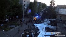 Ucraina, macerie dopo attacco russo a ristorante Kramatorsk: 10 morti