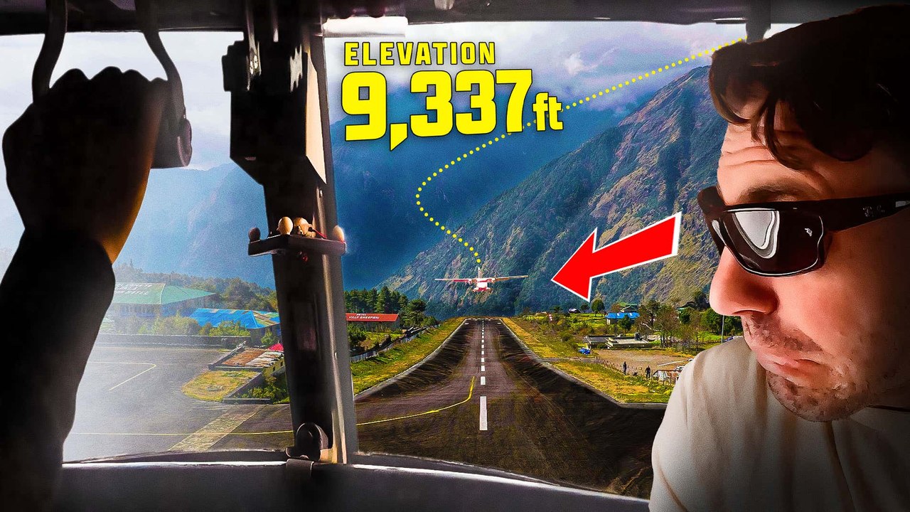 Flying into The World's Scariest Runway (EVEREST TREK BEGINS)