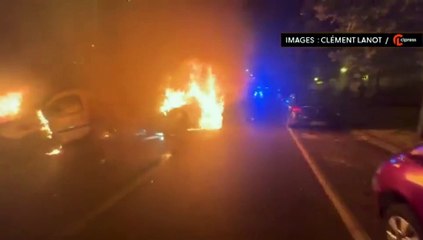 Nouvelle soirée d’incident à Nanterre :  des dizaines de voiture en feu et tirs de mortiers.