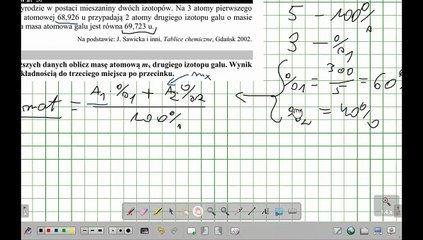 MASA BEZWZGLĘDNA, ŚREDNIA MASA ATOMOWA. ZADANIE 2 i 3 CKE 2018 MAJ  #chemia #matura
