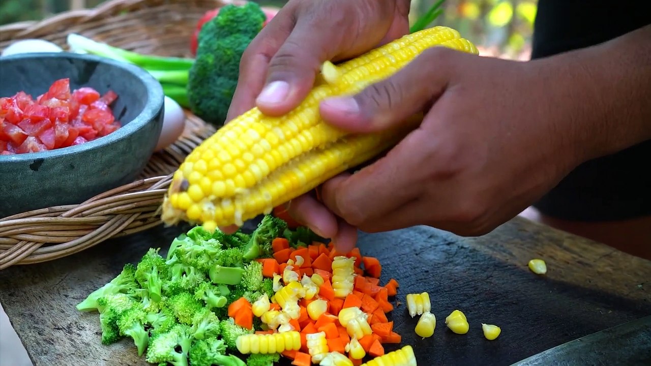 #BestSeafood Fried Rice Seafood Shrimps Recipe Eating So Delicious - Cooking Easy fried Rice Seafood