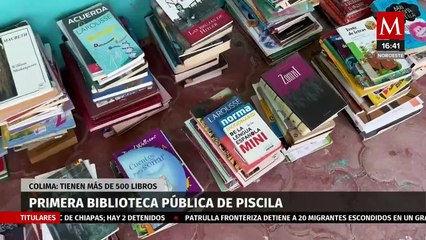 Joven abre primera biblioteca pública de Piscila, Colima