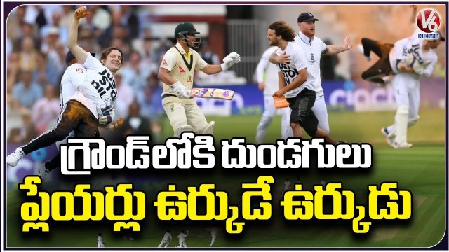 Ashes 2023 : Just Stop Oil protesters interrupted ENG vs AUS Test Match | V6 News