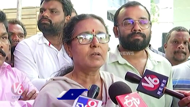 Telangana Folk Singer Vimalakka Tributes To Folk Singer Sai Chand | V6 News