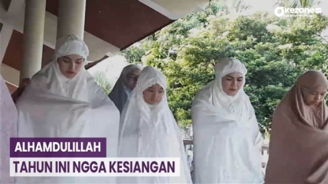 Ayu Ting Ting Bersyukur Salat Iduladha Tahun Ini Tak Telat Datang ke Masjid
