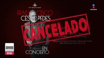 Cancelan concierto de Francisco Céspedes por expresarse despectivamente de López Obrador