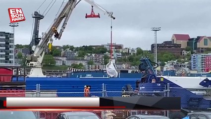 5 kişiye mezar olan denizaltının enkazı çıkarılıyor