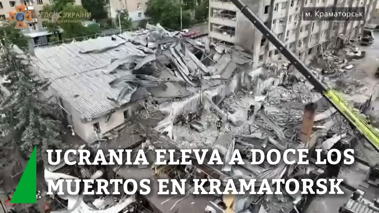 Ucrania eleva a doce los muertos y concluye los trabajos de búsqueda en el restaurante en Kramatorsk