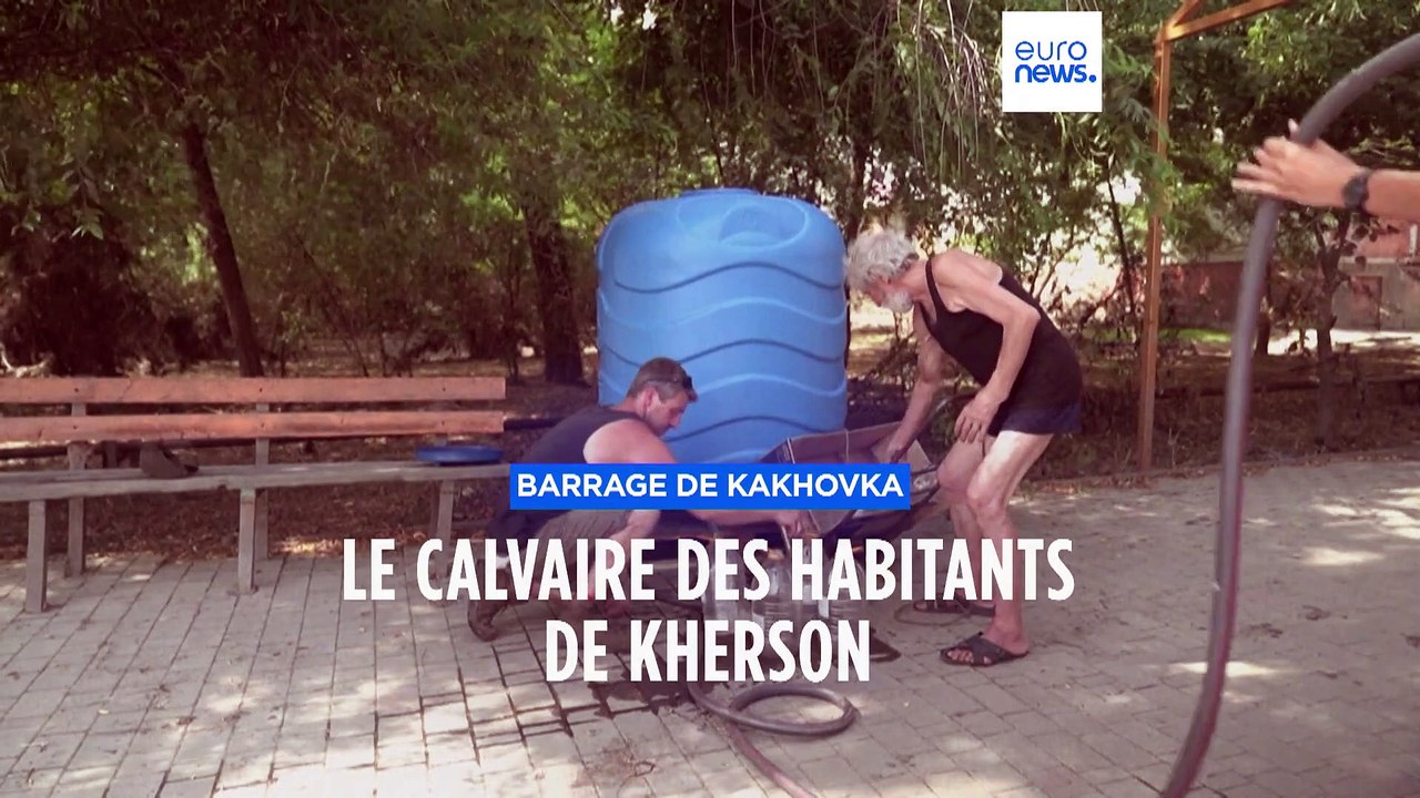 Sans électricité ni eau : la vie éprouvante des habitants de Kherson après la destruction du barrage