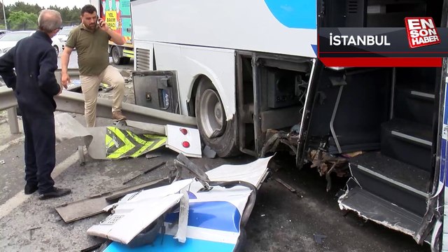 İstanbul'da şehirlerarası otobüs ters yöne girdi: Yaralılar var