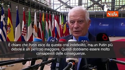 Download Video: Borrell: Putin indebolito ? pi? pericoloso, continuare con sostegno all'Ucraina