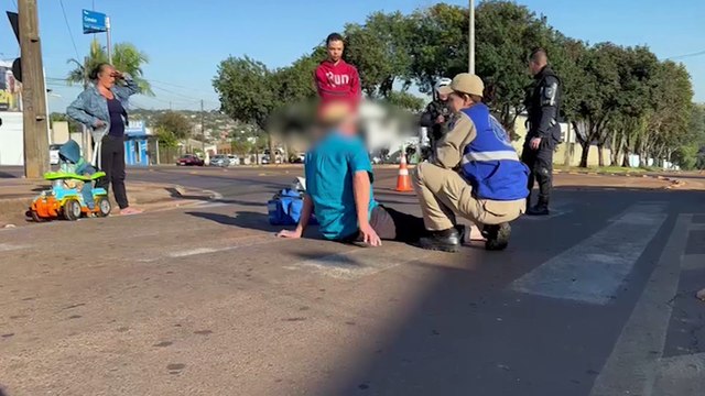 Idoso fica ferido ao ser atropelado por veículo no bairro Floresta