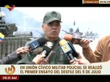 Fuerza Armada Nacional Bolivariana realizó el primer ensayo del desfile del 5 de julio