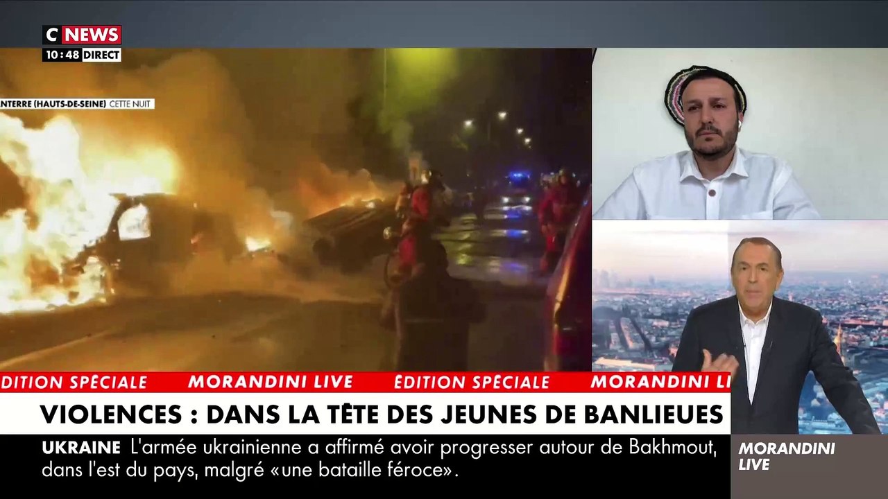 Le témoignage fort de Ayham Hakki-Alexander qui a grandi à Bondy, dans "Morandini Live": "Il y a un problème d'éducation de la part des parents. J'ai une tête d'arabe et je n'ai pas de problème avec la police car je suis poli !" - Regardez