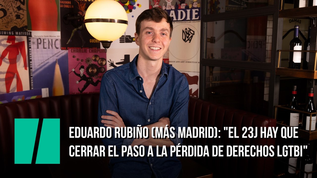 Eduardo Rubiño (Más Madrid): "El 23J hay que cerrar el paso a la pérdida de derechos LGTBI"