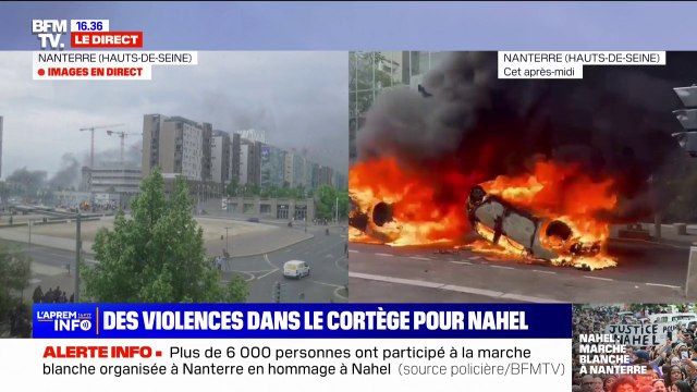 Mort de Nahel: plusieurs véhicules incendiés à Nanterre