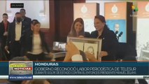 Pdta. de Honduras reconoce labor informativa de teleSUR durante golpe de Estado a Zelaya