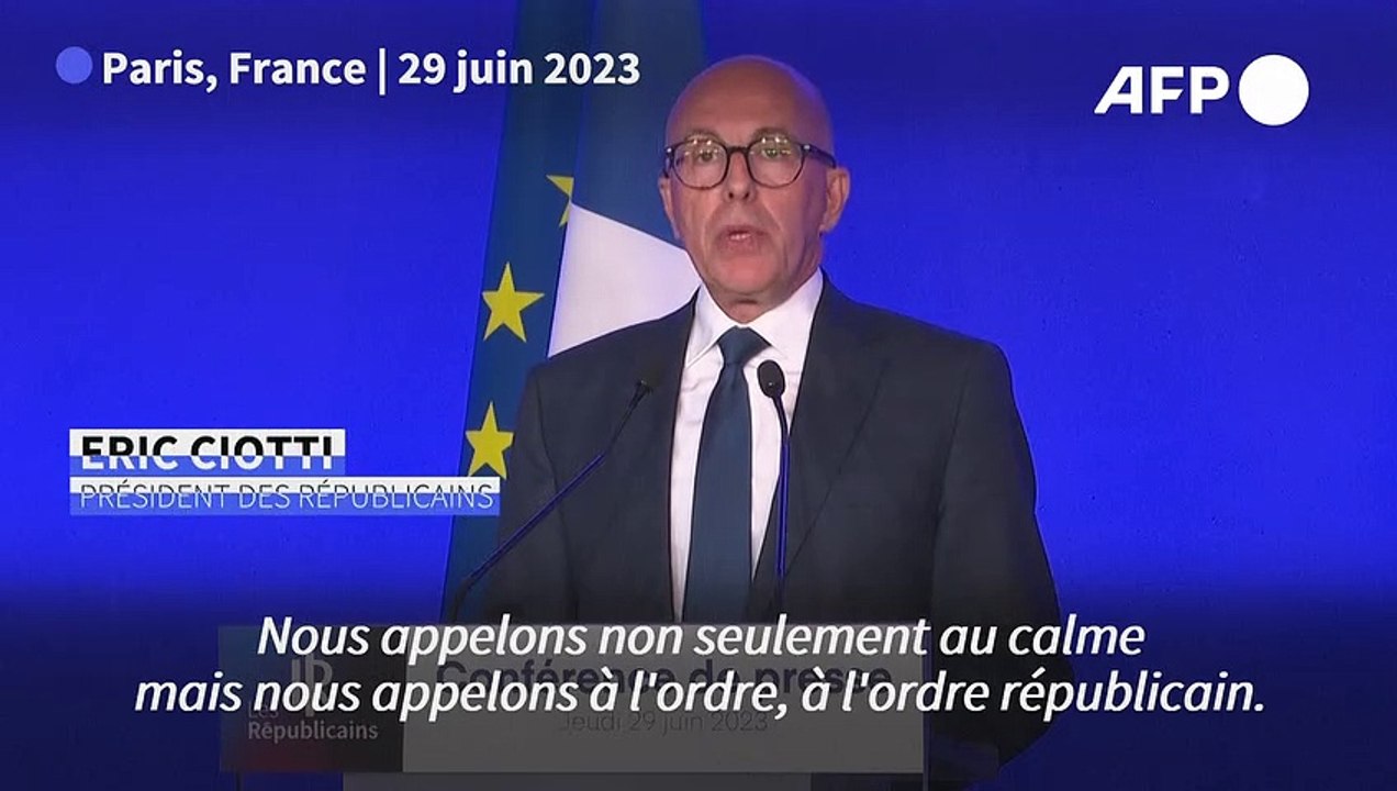 Émeutes: Ciotti demande l'état d'urgence et cible une partie de la gauche