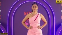 Mrunal Thakur Looks Mesmerizing In Light Pink One Shoulder Outfit at Lust Stories 2 Screening
