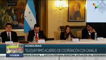 Multiestatal teleSUR firma protocolo de cooperación con la Televisión Nacional de Honduras - Canal 8