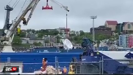 Watch as Titan submersible wreckage found and returned to land